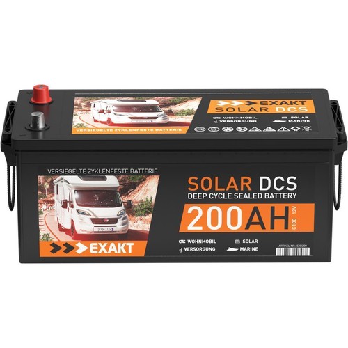 Solarbatterie 12v 200ah exakt - 12v,