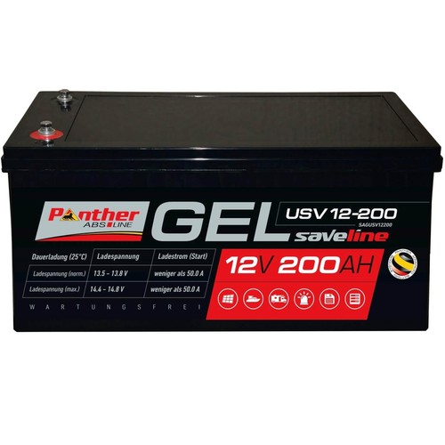 Panther bleiakku gel 12v - bleiakku, 200ah