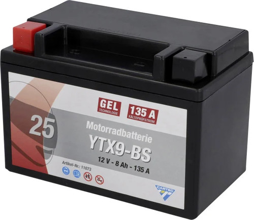 Cartec gel motorradbatterie - gel,